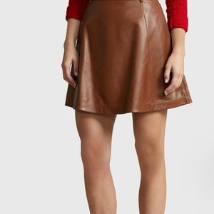 Mini skirt by Polo Ralph Lauren mini skirt made of high-quality genuine leather.